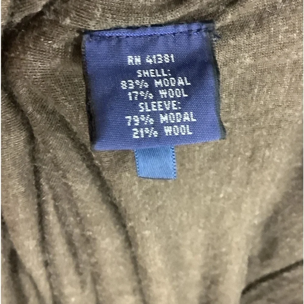 Ralph Lauren Blue Label Sz S Henley Neck Pullover Shirt Dress Brown Modal